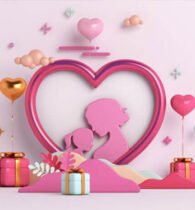 Mother's Day Heart Balloons Foil Love You Mom